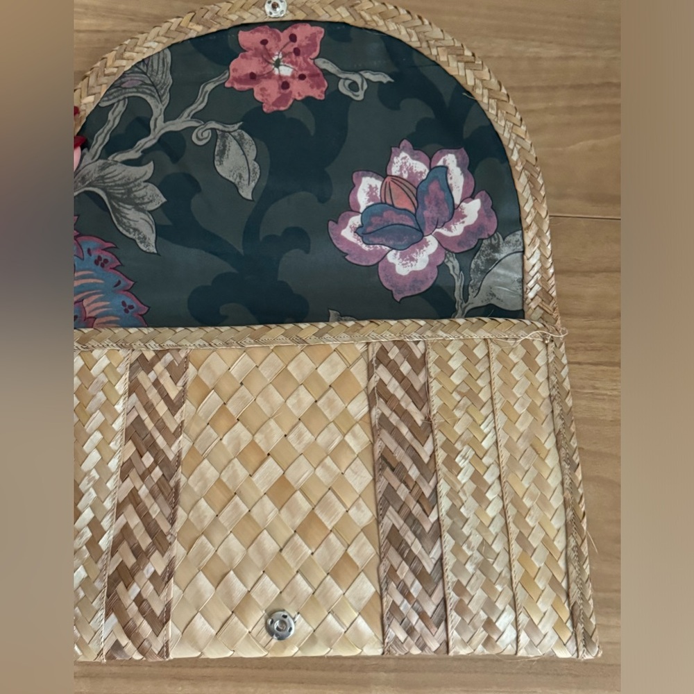 Vintage Jute Handmade Clutch Bag, Straw Purse - Picture 4 of 6